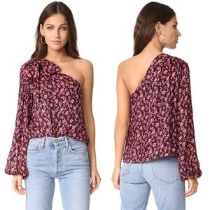 Ulla Johnson | Enid One Shoulder Silk Blouse